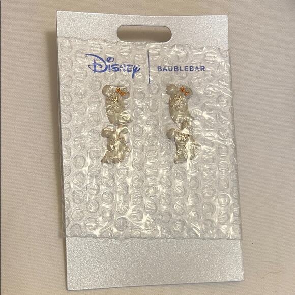 BaubleBar Disney Cream and Gold Earrings 2025 Disney Minnie Cutie Ghost - Picture 1 of 3